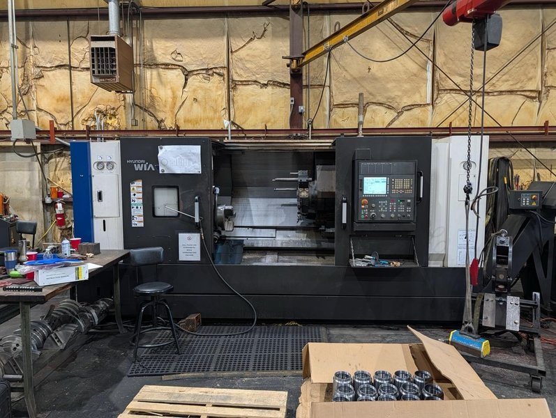 Hyundai Wia L300LMC CNC Lathe, 2018 – Live Tooling, Box Ways, Tailstock, C-Axis, Chip Conveyor