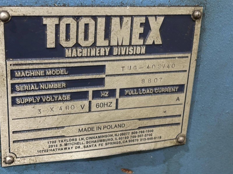 17" X 40" TOOLMEX ANDRYCHOW MODEL #TUG40 ENGINE LATHE: YOBRO #23850