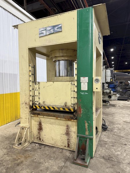 660 TON SUTHERLAND MODEL #HD1 HYDRAULIC 4 POST GUIDED RAM PRESS 15&quot; STROKE: YOBRO #24088