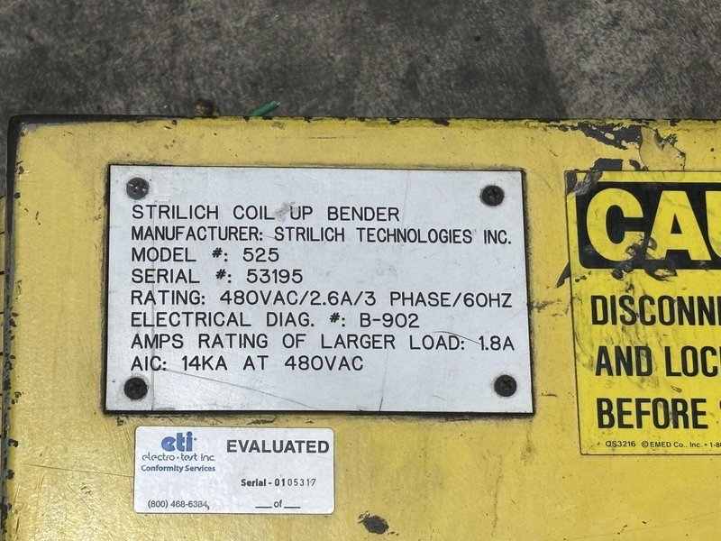 10,000 LBS STRILICH MODEL 525 UPENDER COIL FLIPPER WITH POWER ROTATION: STOCK #22713