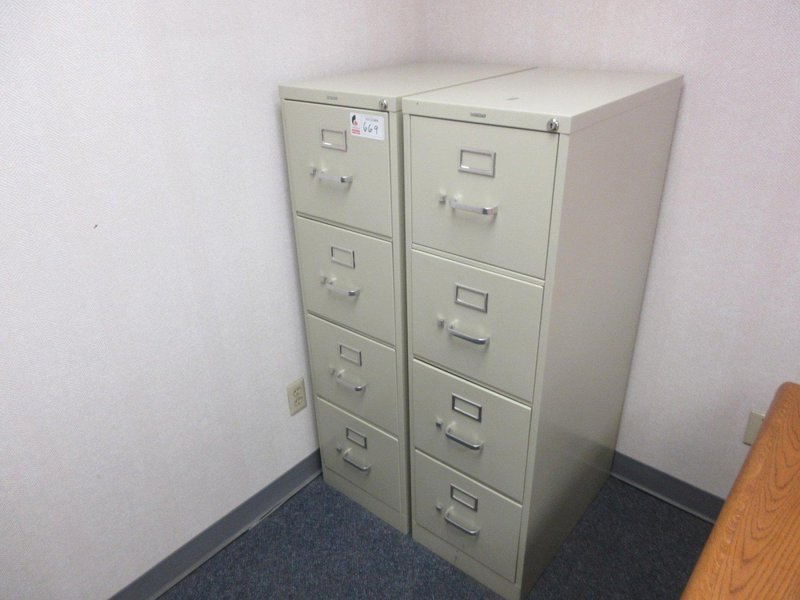 Hon Vertical 4 Drawer Metal Files Cabinets- Auction Item