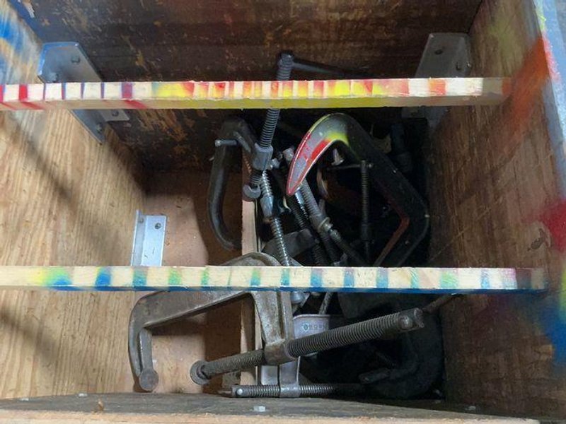 Brink &amp; Cotton, Dawn, Jorgensen 51”x22.5”x24” Box Misc. Clamps In Storage Box
