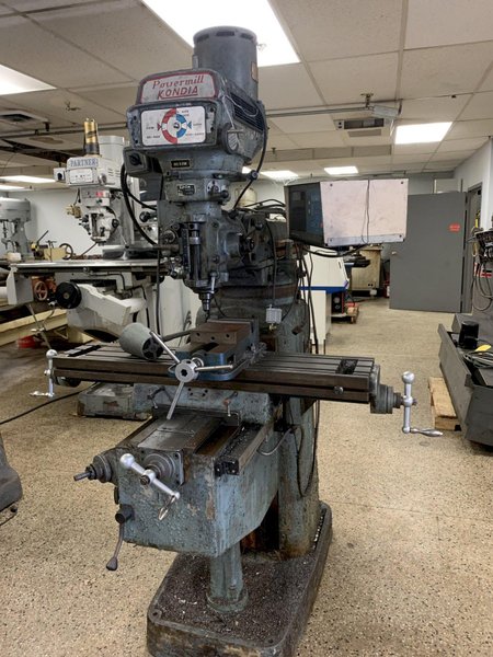 Kondia Model G Vertical Mill, S/N G-370.