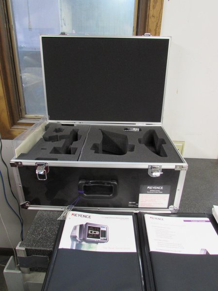 Keyence XM-M1200 Coordinate Measuring System with XM-P1000 Probe, XM-1600 Handheld Controller, XM-S1200 Base and Movable Stage, Software, XM-C1000 Computer Unit and  Monitor Screen