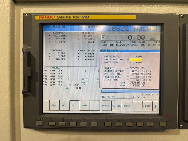 Yama Seiki VMB-1200/50 CNC Vertical Machining Center – 50 Taper Mill