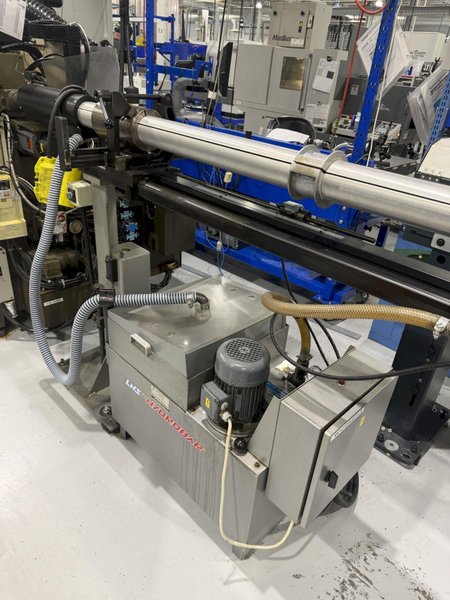 12' LNS MODEL 3.20HS-4.8 HYDRAULIC CNC LATHE MAGAZINE STYLE BAR FEEDER: #YOBRO 25107