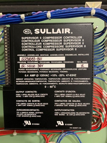 Sullair Used LS-10A-40H/A/SUL Rotary Screw Air Compressor, Air Cooled, 40hp, 125 psi, 460V