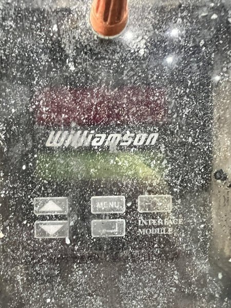 INFEED BILLET CONVEYOR WITH WILLIAMSON PYROMETER HEAT DETECTOR: STOCK #21084