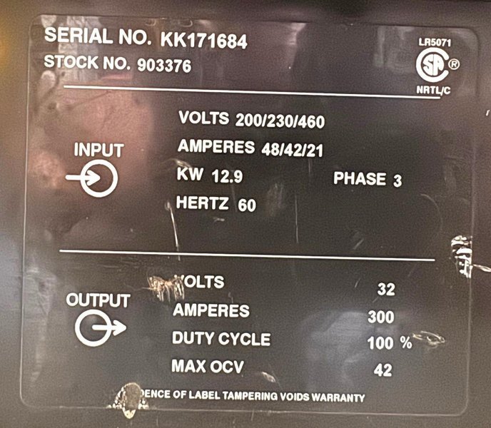 Miller Deltaweld 302 Mig Welder, 60 Series Dual Wire Feeder, 3 Phase