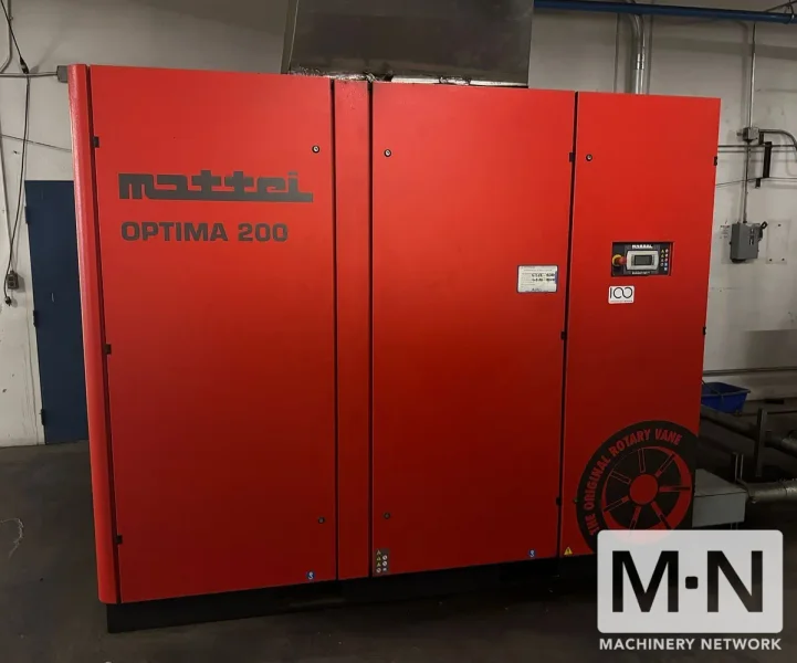 275HP Mattei Optima 200 Sliding Vane, Vari-speed Air Compressor - New 2019