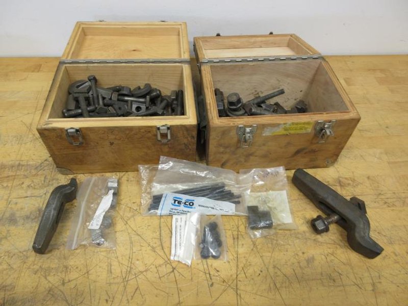 Clamp Down Hardware, Assorted Sizes, Studs, Straps, T-Nuts, In Wooden Cases- Auction Item