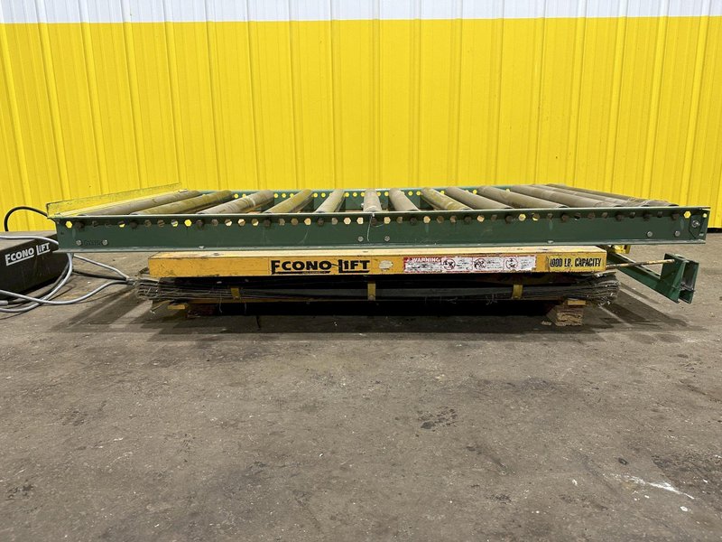 4000 LB X 40" X 36" ECONO-LIFT MODEL 3SL-36-40 HYDRAULIC SCISSOR LIFT TABLE WITH ROLLER TOP: STOCK #20920