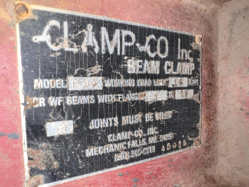 (2) 15 TON CLAMP-CO GIRDER WIDE FLANGE BEAM LIFTING CLAMPS: STOCK #22981