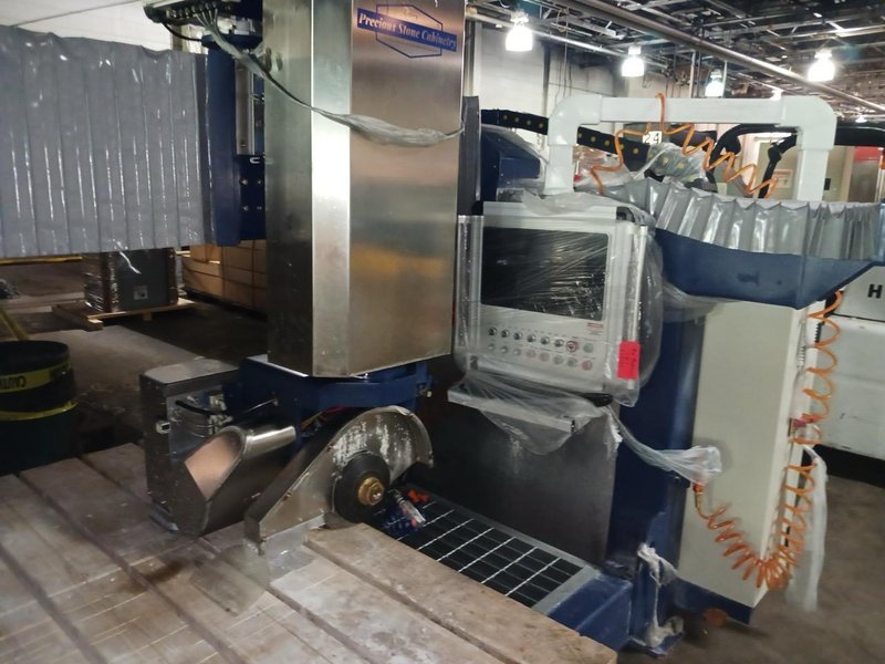 Verona PF-CNC Platinum 5-Axis CNC Stone Bridge Saw, 2022 – 25 HP, 17.5″ Blade, Tilting Table &amp; Milling Spindle