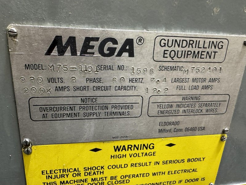 ¾” x 30” 2-Spindle Eldorado Mega Model M-75-1041 Precision Deep Hole Gun Drill with Counter Rotation