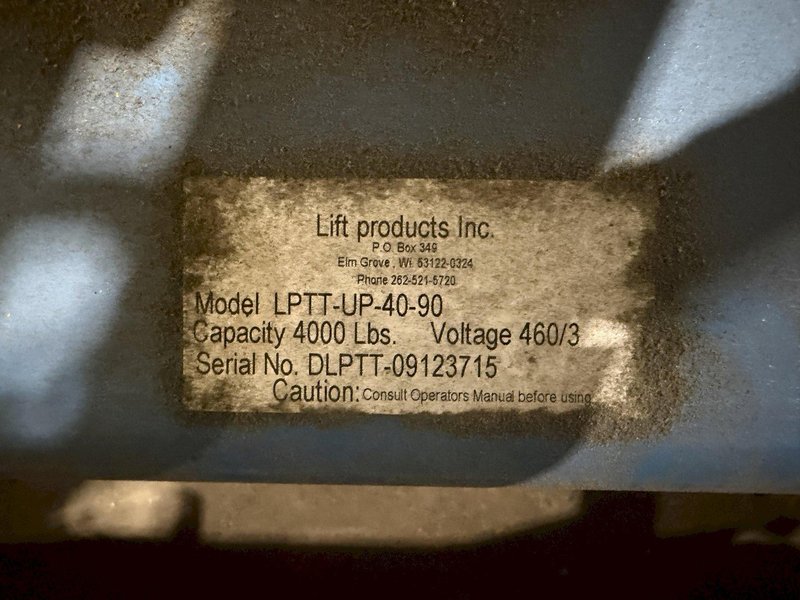 4,000 LBS X 48" X 48" MAX MODEL #LPTT-UP-40-90 HYDRAULIC TILT UPENDER 90 DEGREE FLIP TABLE: YOBRO #25894