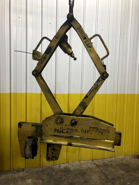 2,000 LB 1 TON MAN SAVER SINGLE RIM VERTICAL COIL LIFTING TONG SCISSOR TYPE COIL LIFT: STOCK #15819