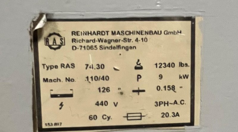 RAS FOLDING MACHINE #3314