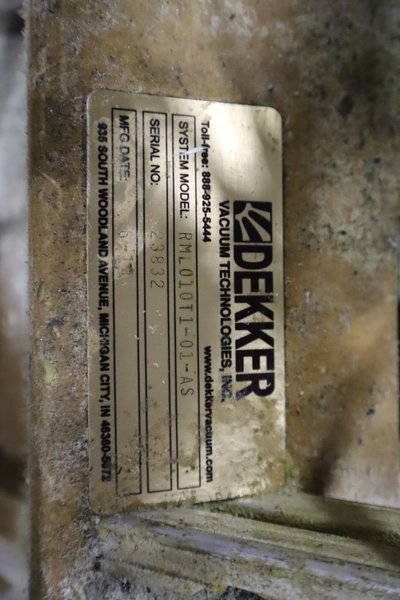 Dekker Vacuum Technologies RML010T1-01-AS Vacuum Pump- Auction Item