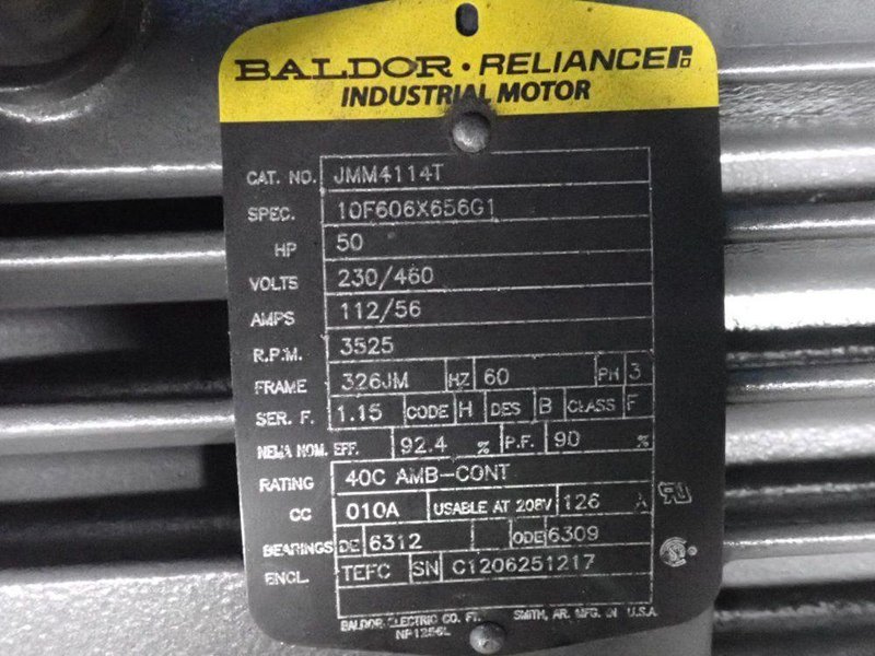 BALDOR 50 HP MOTOR  -  JMM4114T