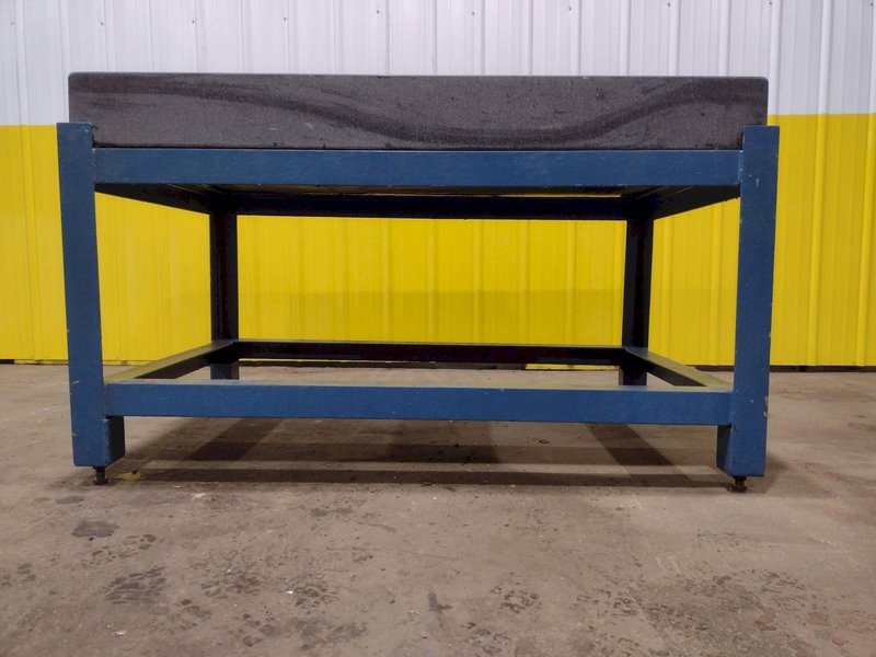 60&quot; X 36&quot; X 6.25&quot; THICK BLACK GRANITE INSPECTION TABLE W/ STAND: STOCK #19633