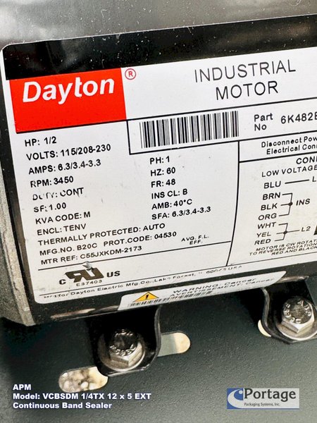 APM VCBSDM-1/4TX 12 x 5EXT  ||  Continuous Horizontal Band Sealer