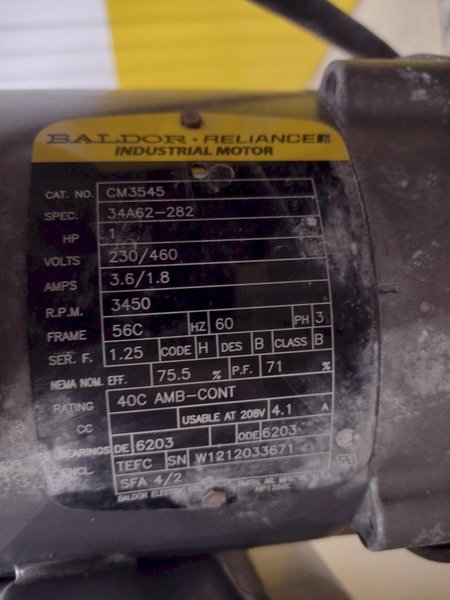 15 CU FT VIBE TECH MODEL #VTHT17120 VIBRATORY TUB PARTS FINISHER: STOCK #21124