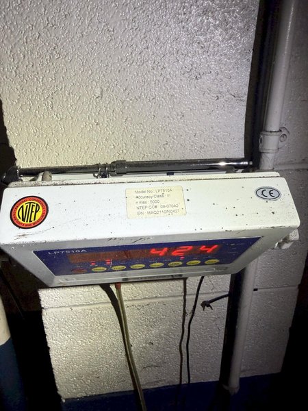 4' X 4' INSCALE LP7510A ELECTRONIC PLATFORM SCALE. STOCK # 0431726