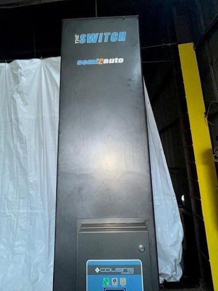 4,500# X MAX WRAP HEIGHT 121&quot; HIGH COUSINS SEMI AUTOMATIC STRETCH WRAP MACHINE / STRETCH  WRAPPER