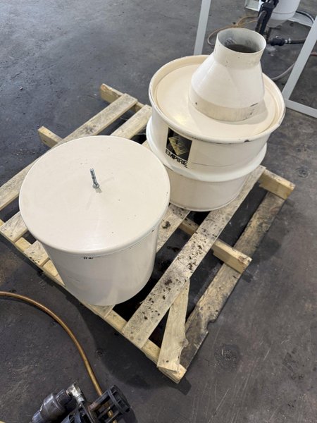 CYCLONE SAND BLAST CABINET W/ DUST COLLECTOR. STOCK # 0236325.