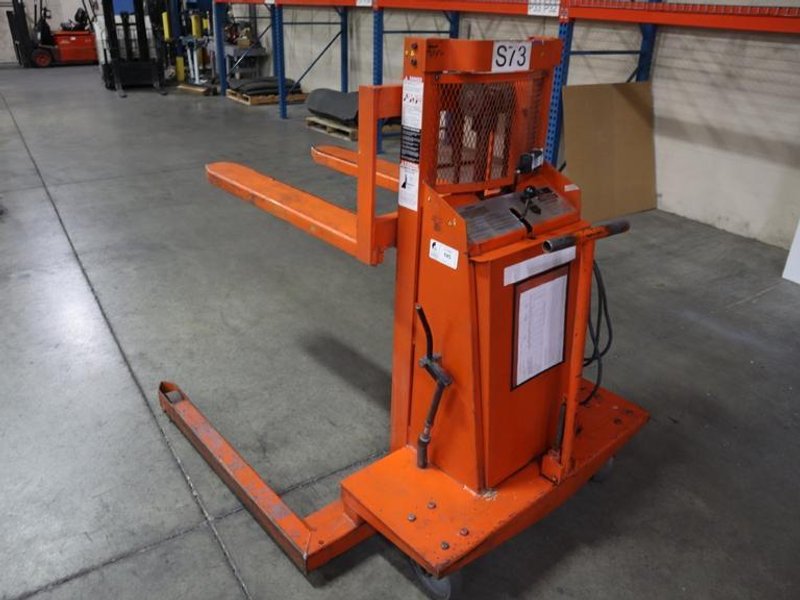 Presto WPS5036-20 Electric Stacker Lift Truck, 2,000# Cap, 36" Lift Height, 42" Forks, 50" Between Outriggers, 12 Volt Battery and Charger- Auction Item