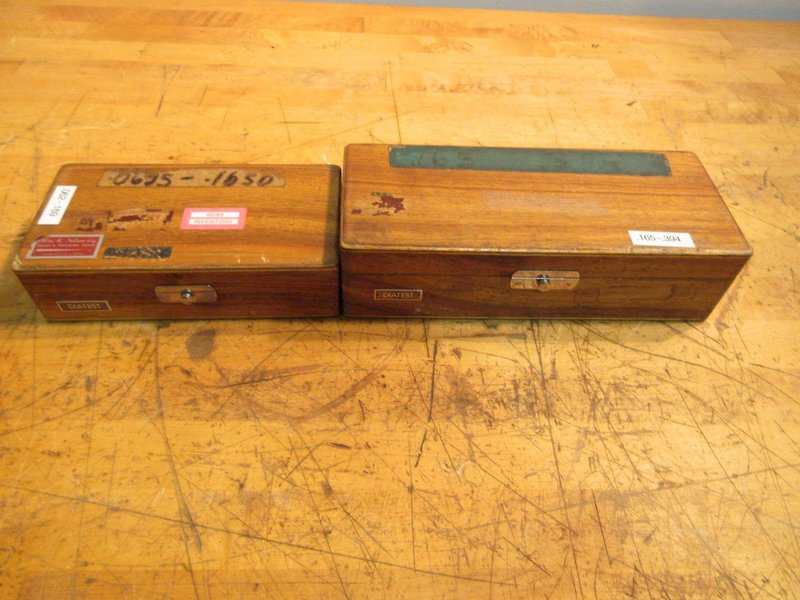 Diatest Small Hole Dial Bore Guage Sets (2) .0625"-.375" in Wooden Cases- Auction Item