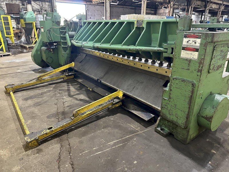 12' X 1/2" WYSONG MODEL #1250 MECHANICAL POWER SQUARING SHEAR: STOCK #19618