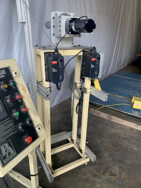 2 SPINDLE MOTORIZED TAPE UNCOILER REEL: STOCK 10715