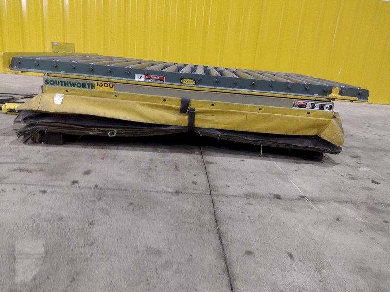 60&quot; X 48&quot; X 3500 LB SOUTHWORTH MODEL #LS4-36 DOUBLE ROLLER TOP LIFT TABLE, 110V SINGLE PHASE: STOCK #20927