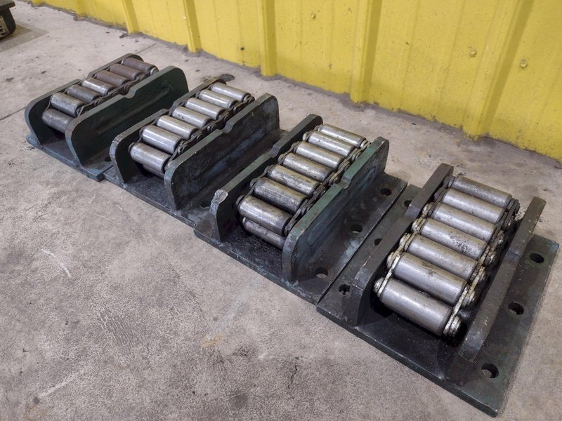 (4) 15 TON HILLMAN ROLLER TYPE MODEL #15-0T NARROW MACHINE SKATES: STOCK # 23004