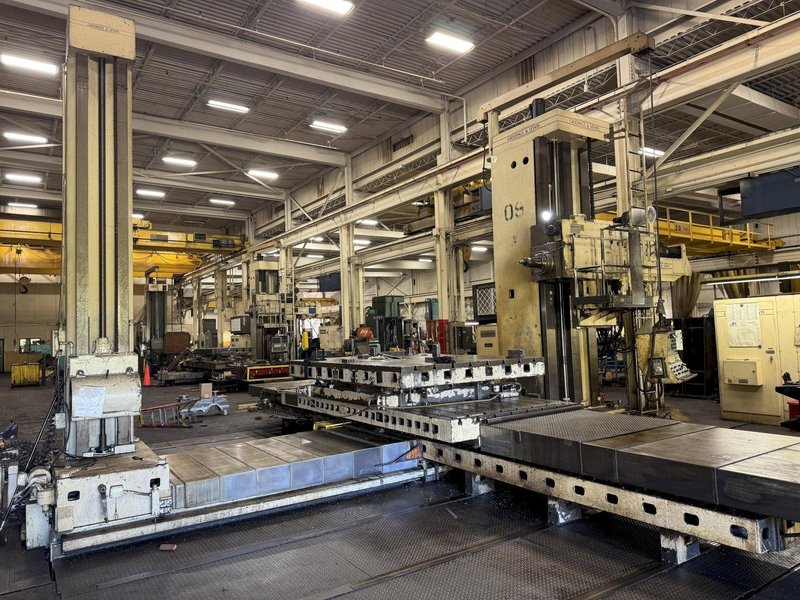 6&quot; GIDDINGS &amp; LEWIS H60-T CNC 4-AXIS HORIZONTAL BORING MILL WITH POWERED TAILSTOCK. STOCK # 1002025