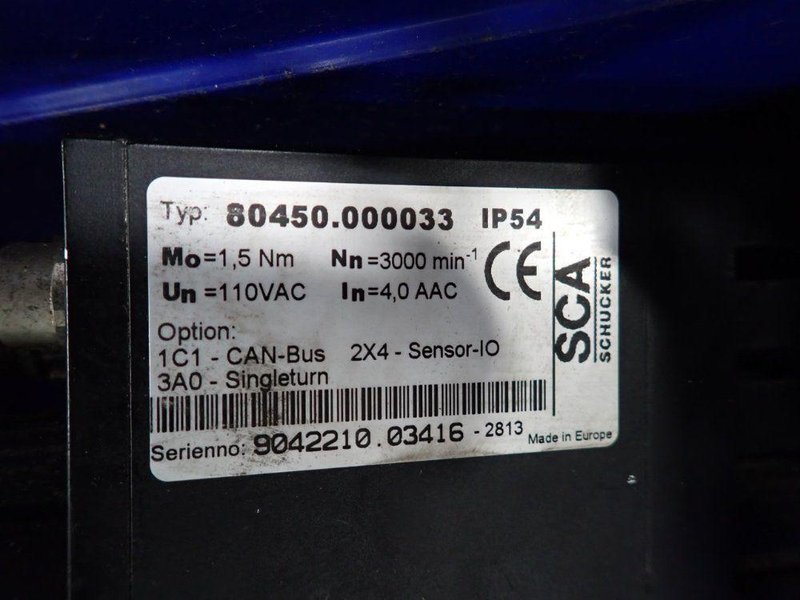 SCHUCKER 3000 RPM SERVO MOTORS  -  80450.000033