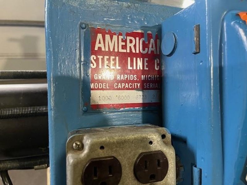 6,000# x 34&quot; AMERICAN STEEL LINE NONMOTORIZED UNCOILER STOCK # 3788