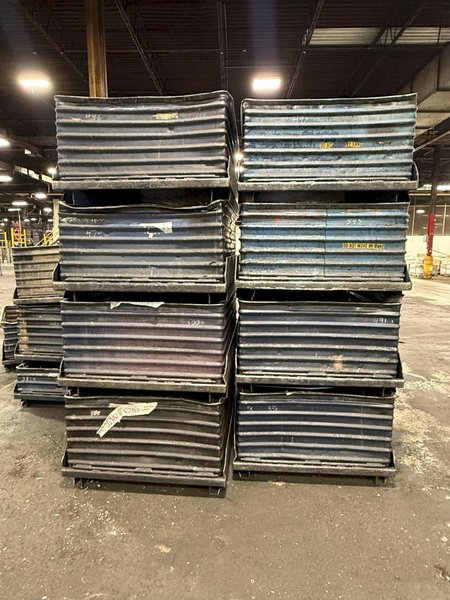 60" X 42" X 21" HIGH DROP BOTTOM CORRUGATED PARTS STORAGE BINS: YOBRO #24697