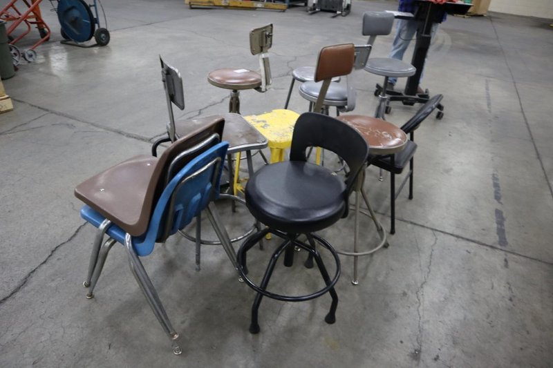 Assorted Shop Stools and Chairs- Auction Item