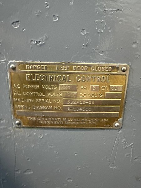 CINCINNATI #2ML HORIZONTAL MILLING MACHINE. STOCK # 0553025.