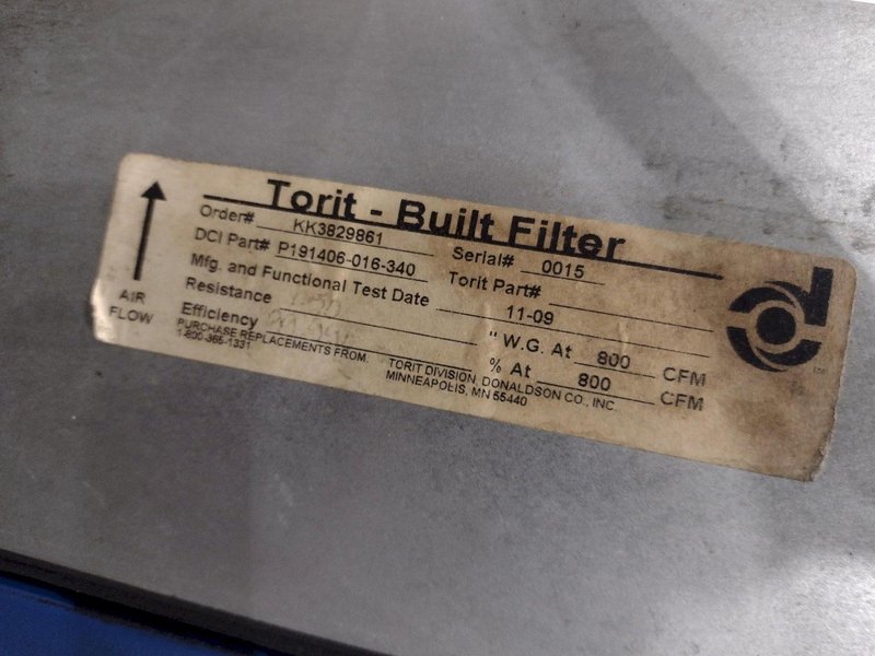 800 CFM X 1.5 HP TORIT MODEL #DMC-MMB DRYFLOW MIST COLLECTOR : YOBRO #24544