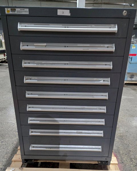 STANLEY VIDMAR 9 DRAWER MODULAR CABINET USED