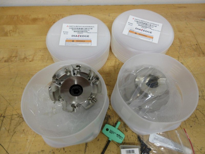 Mistubishi Diaedge Inserted Drills and Shell Mills, (2) Ea. New In Packages, 3.5" Dia Shell Mills, .7283" Dia Drills with Inserts- Auction Item