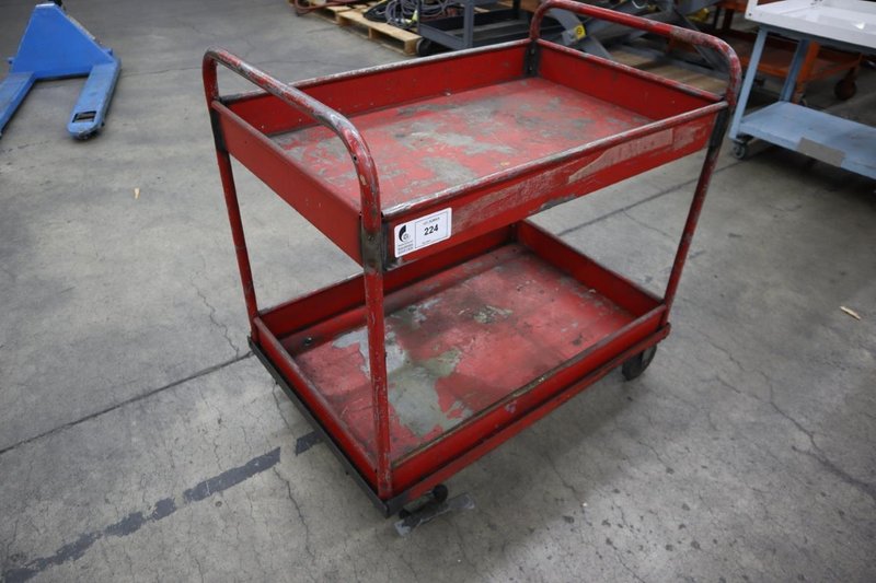Red Metal Shop Cart- Auction Item
