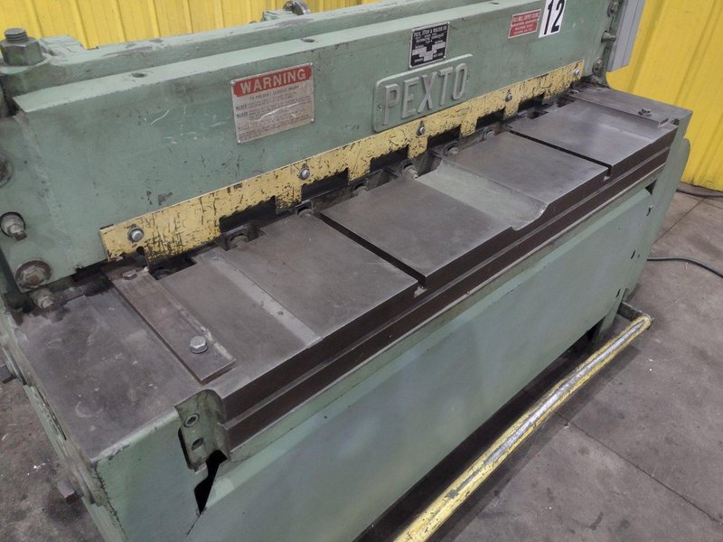 4' X  12 GAUGE PEXTO MODEL #12-U-4K MECHANICAL POWER SHEAR: YOBRO #25664