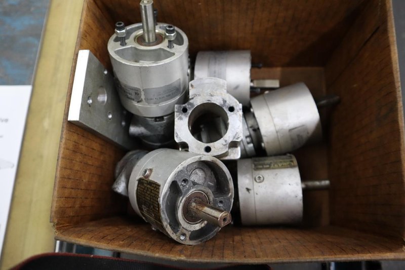 (3) Dorner Belt Conveyors, Several Gast Pneumatic Drives- Auction Item