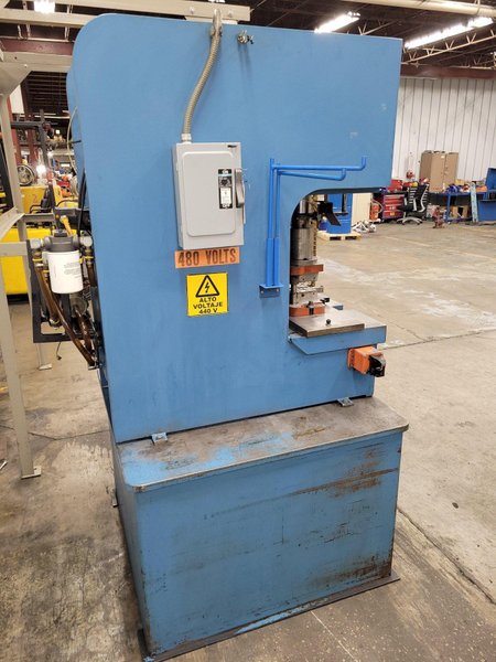 29.5 Ton Neff Model D25-5HS Bench Mounted Hydraulic Press, dual palms, 1995