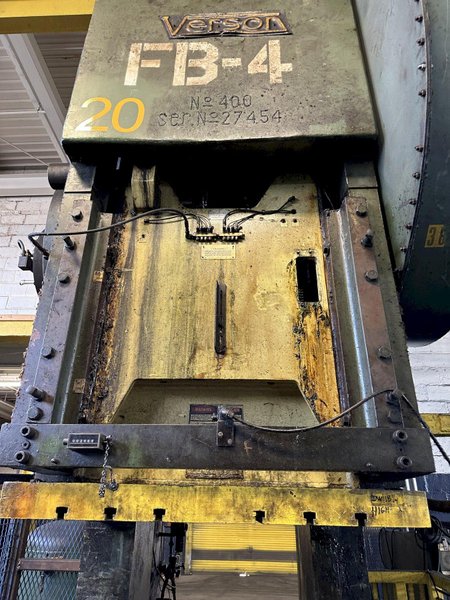 400 TON VERSON 400 GAP FRAME PUNCH PRESS.STOCK #0631222